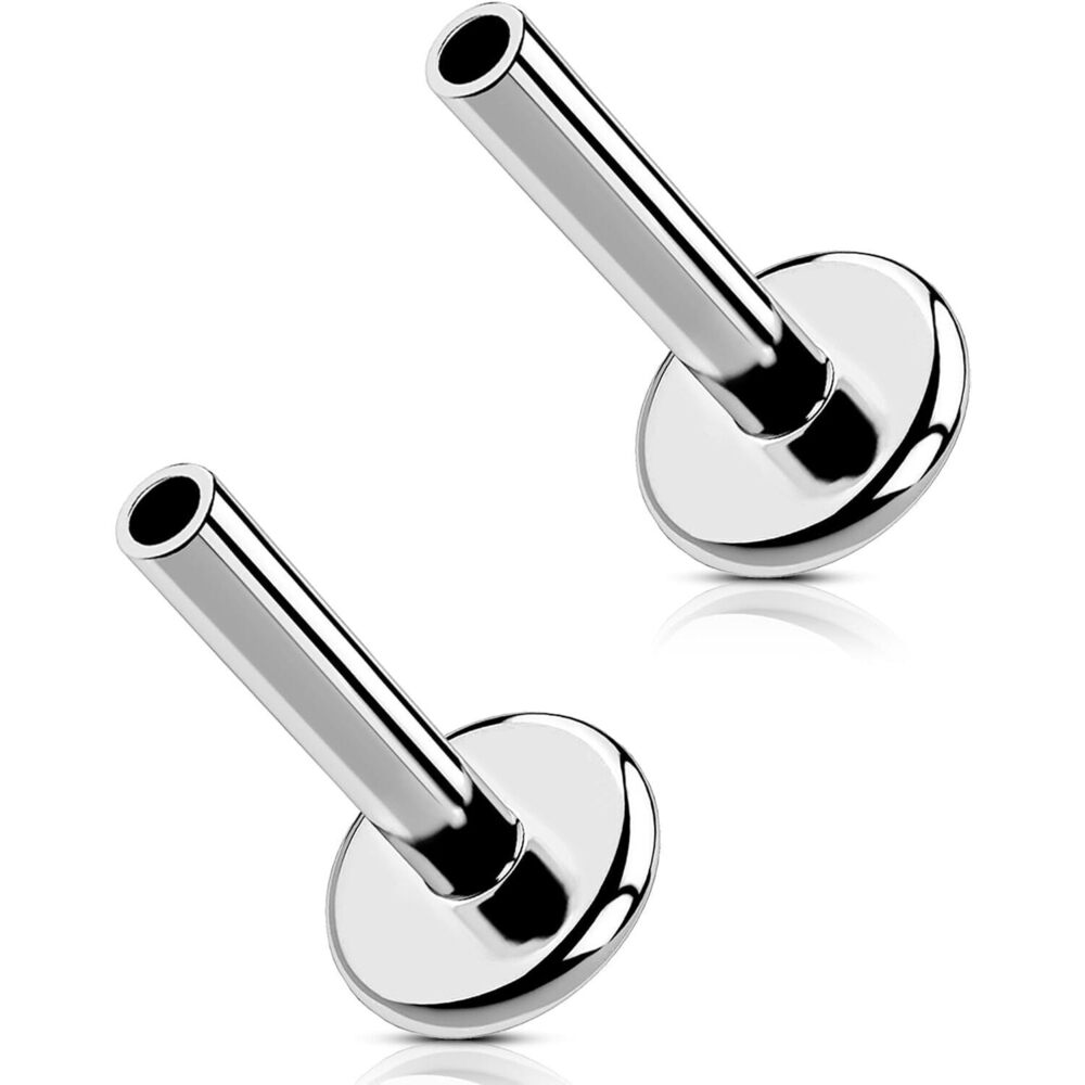 2Pcs Helix Piercing Jewelry, Threadless G23 Solid Titanium 16G